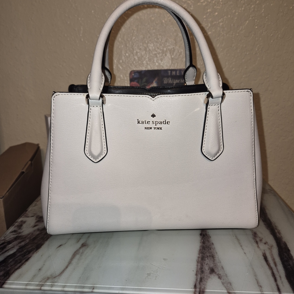 Kate Spade Small Tippy White Satchel.